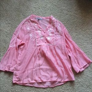 Marc New York Pink and White Blouse